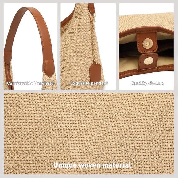 New! Raffia shoulder bag - Picture 3 of 10